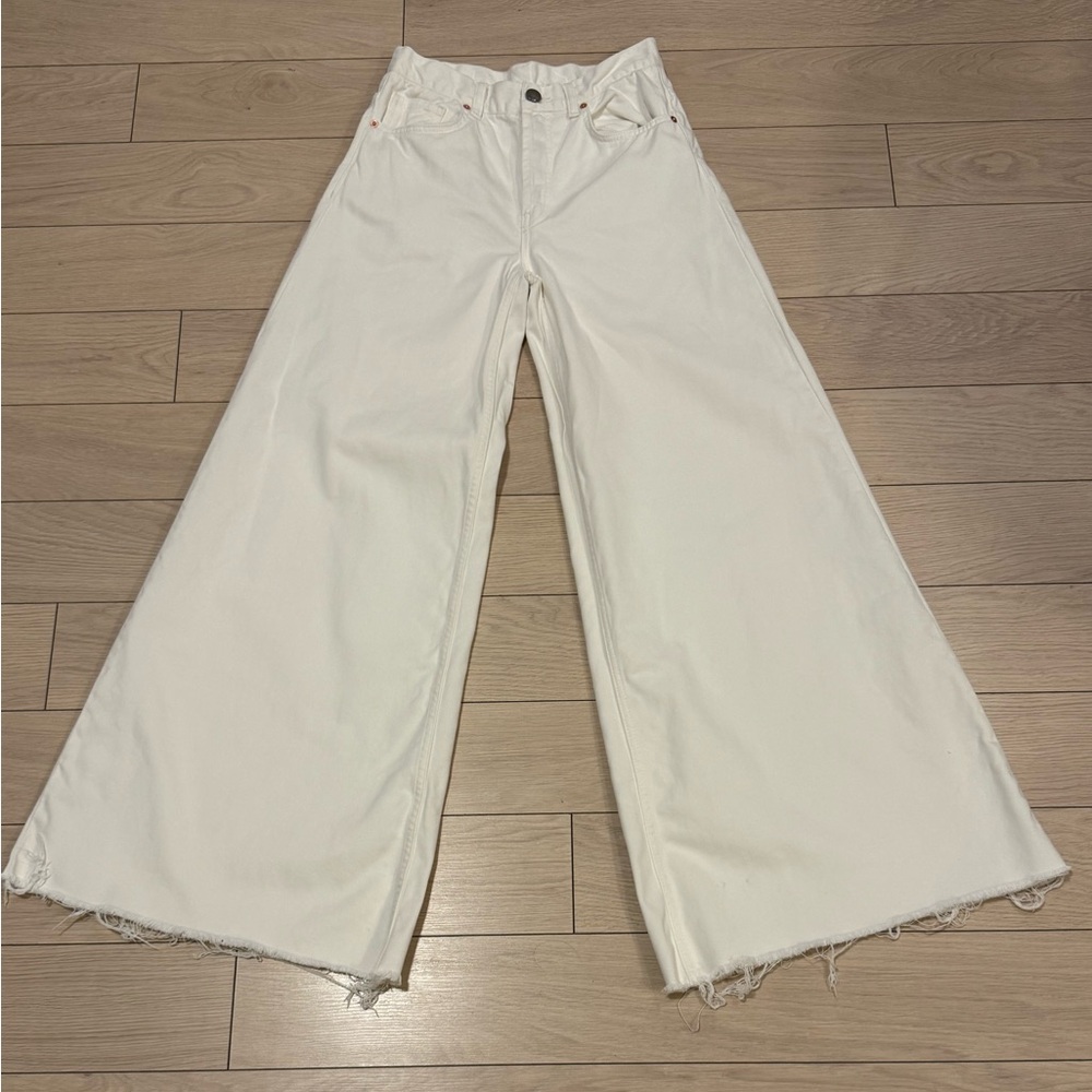 Women's White Wide-Leg Jeans